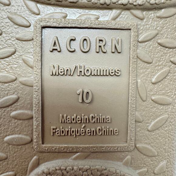 Acorn Oh Ewe Bootie Slippers Women's Brown Suede Sheepskin Size 10 - Picture 9 of 11